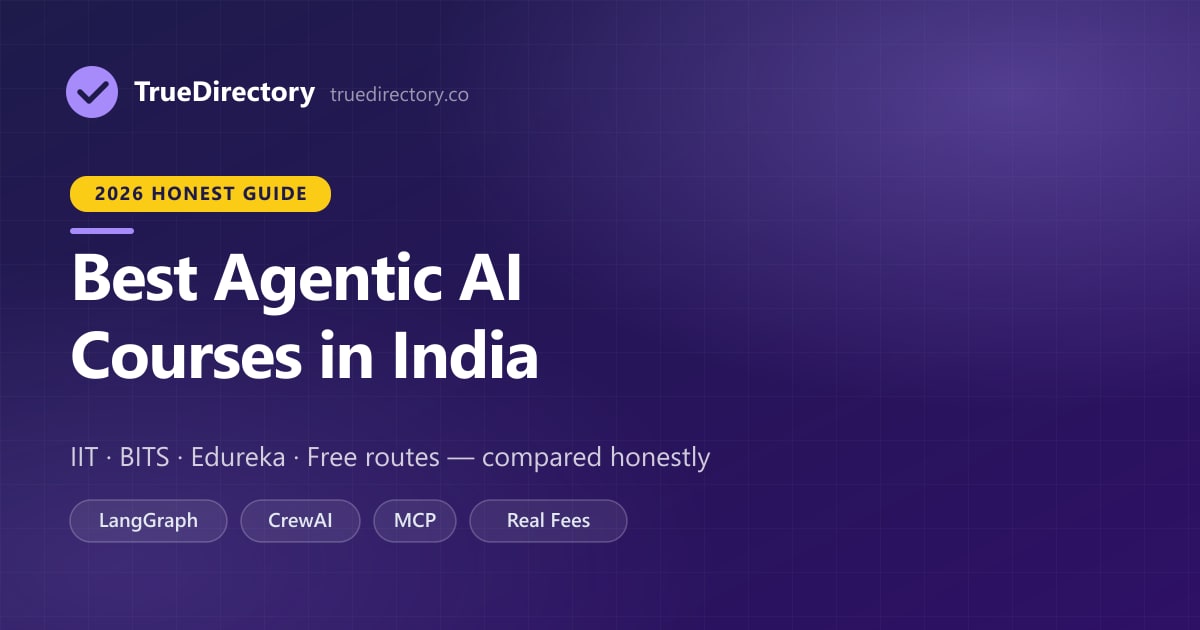 Best Agentic AI Courses in India (2026): Honestly Compared, Free Options Included