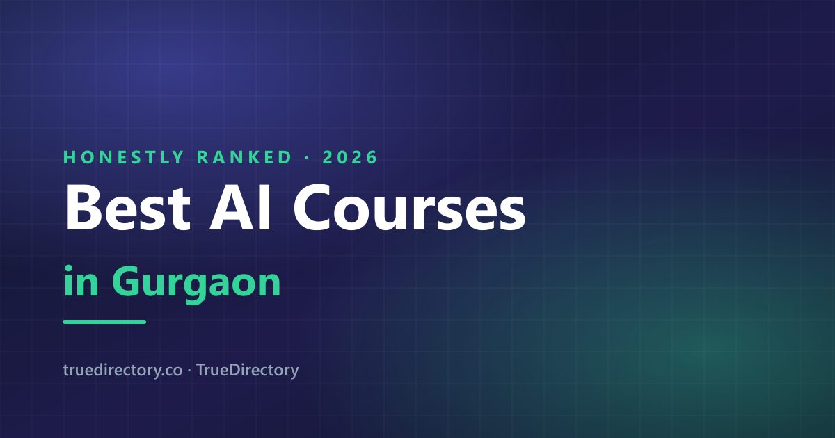 Best AI Course in Gurugram 2026: Nobody Here Publishes a Fee