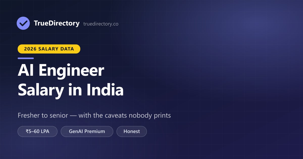AI Engineer Salary in India (2026): Fresher to Senior, With the Caveats Nobody Prints