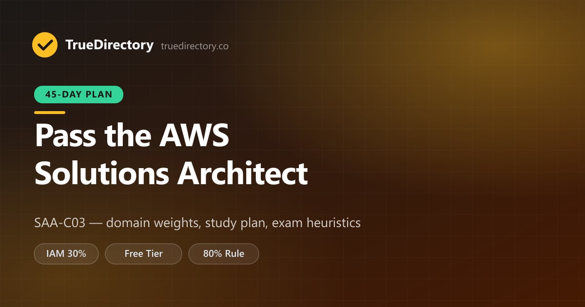 How to Pass the AWS Solutions Architect Associate (SAA-C03) in India: A 45-Day Plan