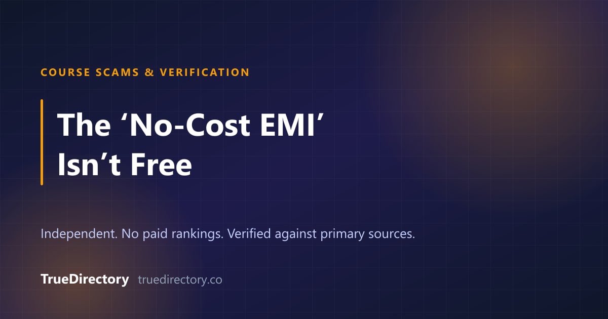 The 'No-Cost EMI' on Your ₹1.5 Lakh Course Isn't Free — Somebody Paid That Interest (2026)