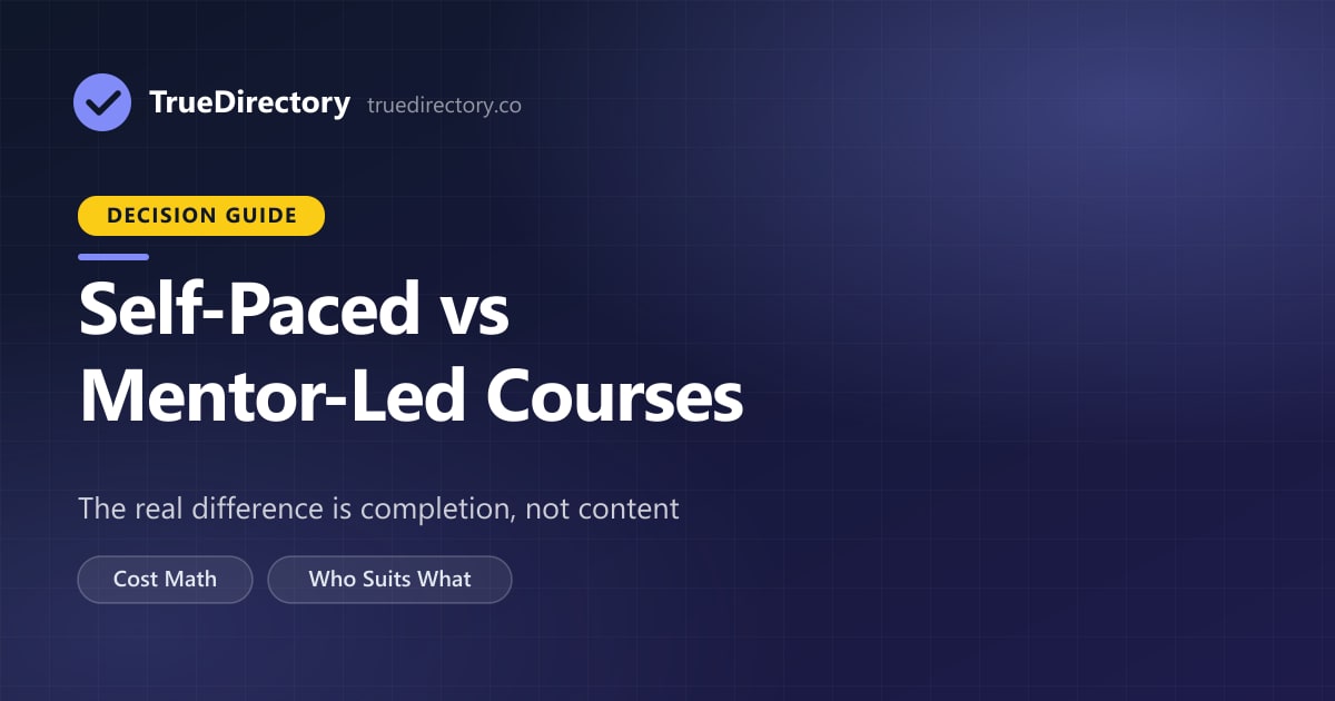 Self-Paced vs Mentor-Led Tech Courses: Which One Won't Waste Your Money?